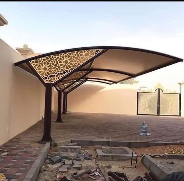 Mashrabiya-inspired Arch Design Car Parking Shade - Image 3