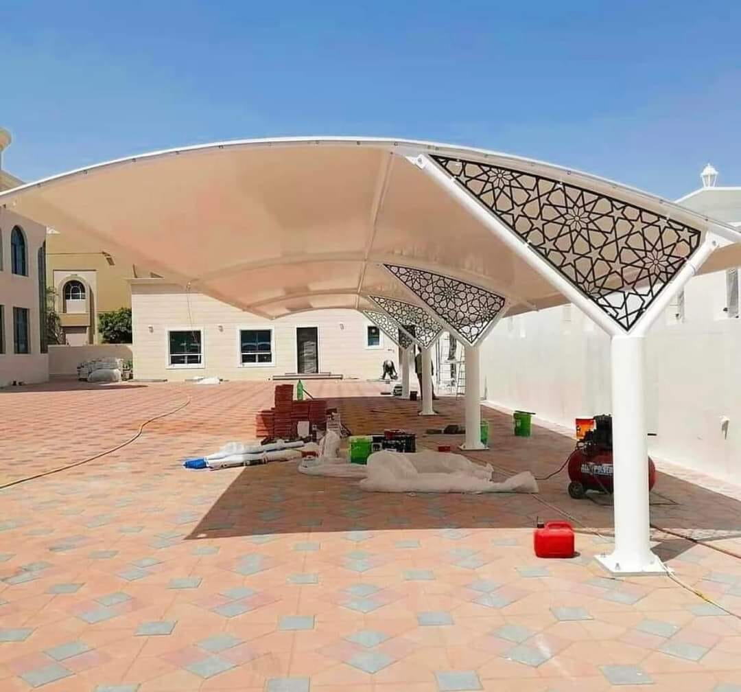 Mashrabiya-inspired Arch Design Car Parking Shade - Image 2